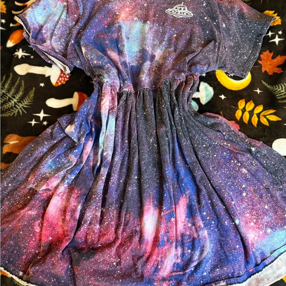 Hot Topic Cosmic Print Mini Dress midnight hour